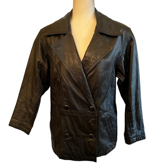 Vintage Wilson’s Black Leather Jacket XS - Picture 1 of 7
